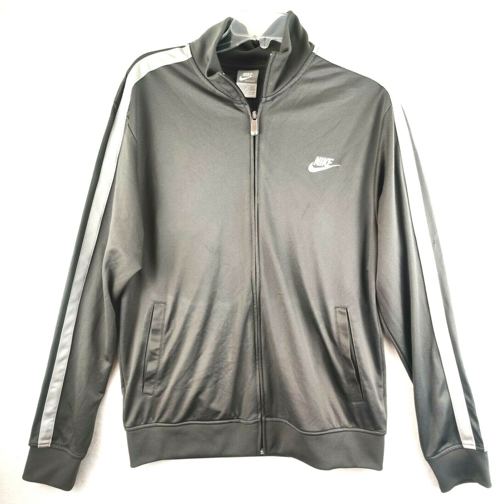 Nike Sportswear Track Jacket Grey Full Zip Athletic Mens‎ Size L